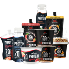 Alle gekoelde Melkunie protein
of alle XXL Fit yoghurt, pudding of quark